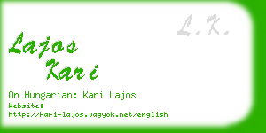 lajos kari business card